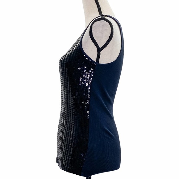 NO boundaries Black Sequined Embellished Tank Top - Picture 3 of 10